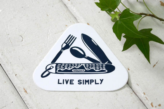 LIVE SIMPLY パタゴニア PATAGONIA ポケットナイフ ステッカー アウトドアブランド キャンプ