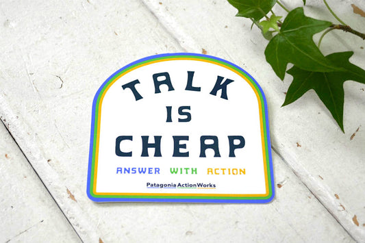 TALK IS CHEAP パタゴニア patagonia ステッカー カリフォルニア USA アウトドア