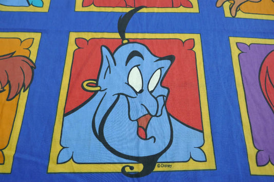 アラジン ディズニー映画 ジーニー アブー イアーゴ パネル柄 キャラクター ユーズドシーツ ボックスタイプ ベッドシーツ USA