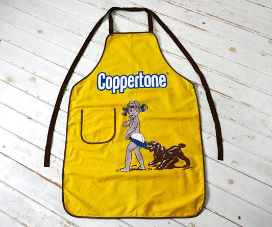 Coppertone コパトーン USA 犬 少女 コパトーンガール リトルガール ノベルティ アドバタイジング ヴィンテージ エプロン 古着 USED