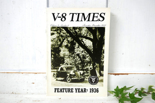 1972 The V8 TIMES  FORD ヴィンテージ雑誌 1936 フォードV8 クラブ マガジン USA アメ車