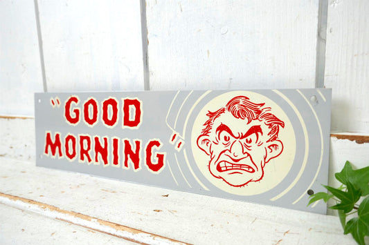 あなたに良い朝が訪れますように GOOD MORNING ヴィンテージサイン 看板 1960~1970 ミッドセンチュリー