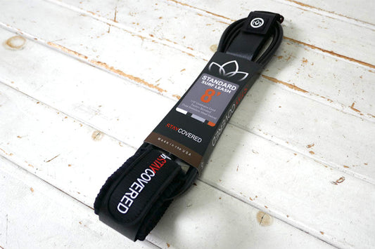 24 STAY COVERED ステイカバード USA カリフォルニア 8' STANDARD マットブラック サーフィン リーシュコード USA MAT BLACK