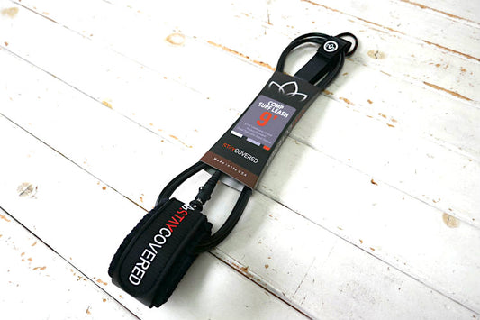 9'0'' COMP SURF LEASH コンプ ステイカバード Ankle 足首 MAT BLACK マットブラックカリフォルニア リーシュ サーフィン ロングボード