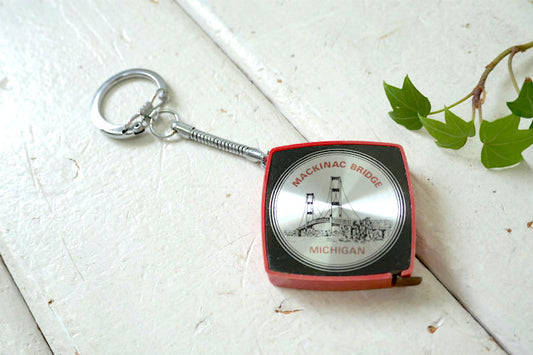 Mackinac Bridge Michigan ミシガン州 マキナック橋 スーベニア ヴィンテージ メジャー 巻尺 キーホルダー