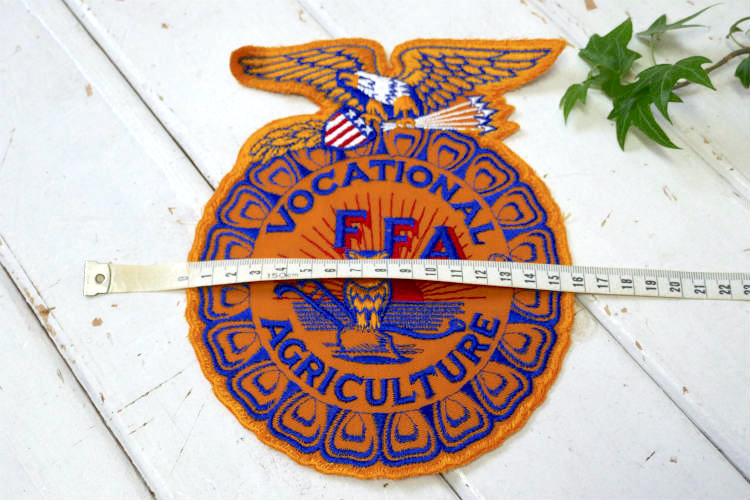 FFA エンブレム 青年組織　1960~1970s USA イーグル&ふくろう ヴィンテージ 刺繍ワッペン デッドストック