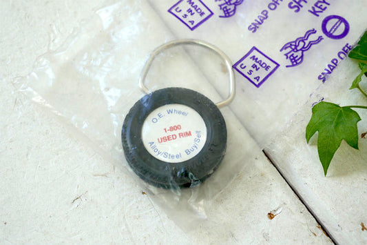 O. E. Wheel アドバタイジング ノベルティ デッドストック ヴィンテージ タイヤ型 キーホルダー キーリング USA