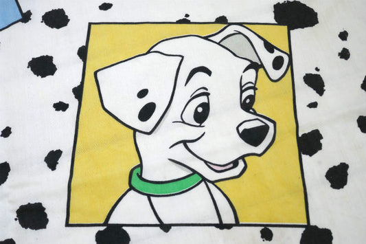 101匹わんちゃん ディズニー ダルメシアン柄 ヴィンテージ フラットシーツ ベッドシーツ USA