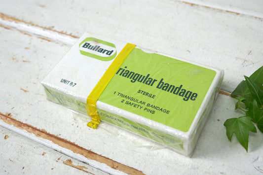 Bullard ファーストエイド ヴィンテージ パッケージ 三角包帯 デッドストック 救急箱 紙箱 USA