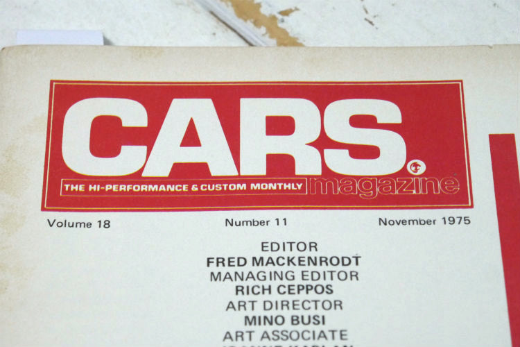 CARS ハイパフォーマンス カスタムカー magazine 1975's マガジン ヴィンテージ雑誌 USA ホットロッド アメ車