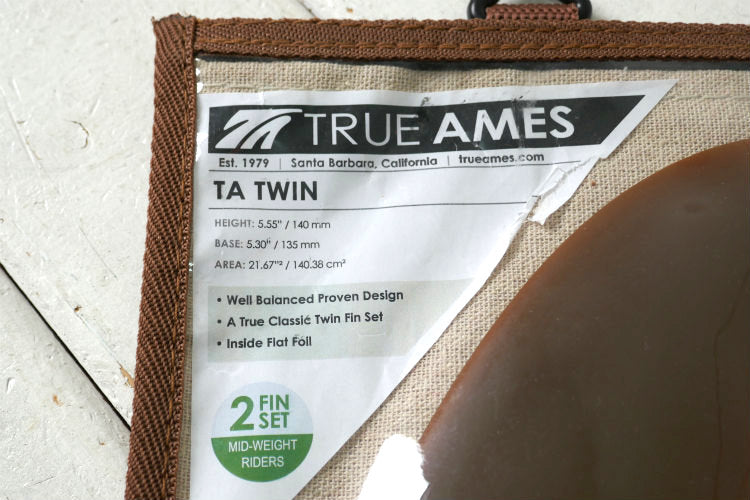 True Ames トゥルーアムス TA TWIN ツインフィン KELP 2FIN SET サーフィン サンタバーバラ カリフォルニア USA