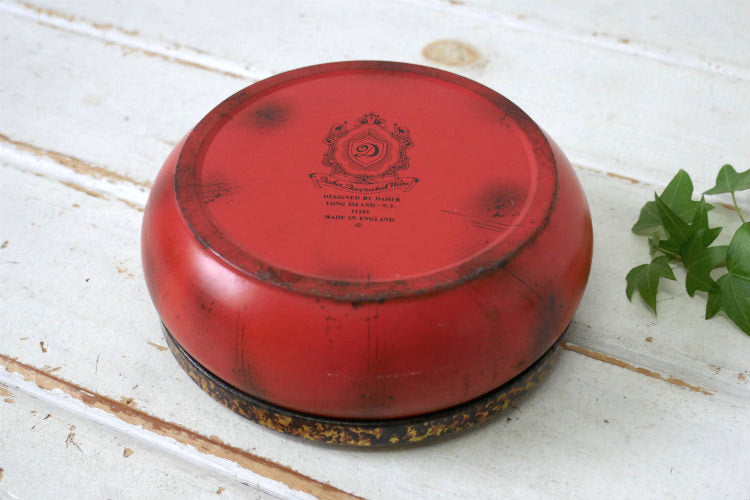 Daher Decorated Ware イギリス フェイスパウダー 女性 美女 肖像画 エレガント ティン製 ヴィンテージ パウダー缶 ティン缶　