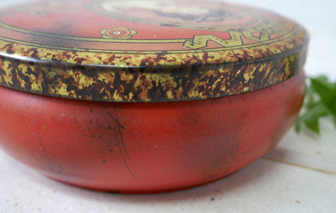 Daher Decorated Ware イギリス フェイスパウダー 女性 美女 肖像画 エレガント ティン製 ヴィンテージ パウダー缶 ティン缶　