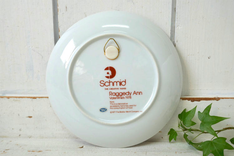 ラガディアン&アンディ バレンタイン 花柄 ハート レトロ 陶磁器 70's ヴィンテージ 絵皿 プレート 飾り皿 里帰り品