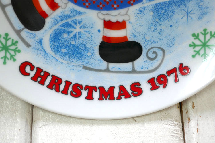 ラガディアン&アンディ クリスマス 限定版 雪 ホリデーシーズン 陶磁器 70's ヴィンテージ 絵皿 プレート 飾り皿 コレクタープレート