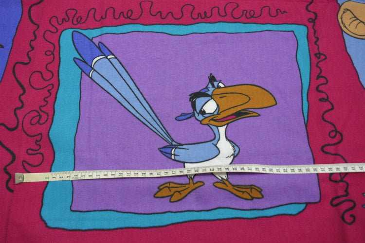 ライオンキング ディズニー映画 シンバ ナラ プンバァ ザズー パネル柄 ヴィンテージ ユーズドシーツ フラットシーツ ベッドシーツ USA