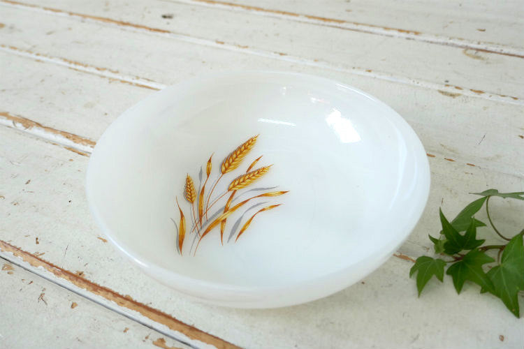 FireKing ファイヤーキング Wheat ウィート 小麦柄 スーププレート ボウル 食器 USA