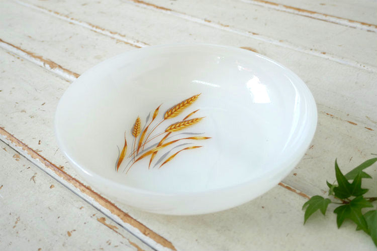 FireKing ファイヤーキング Wheat ウィート 小麦柄 スーププレート ボウル 食器 USA