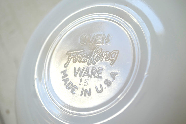 FireKing ファイヤーキング Wheat ウィート 小麦柄 ミルクガラス製 サラダボウル 食器 USA