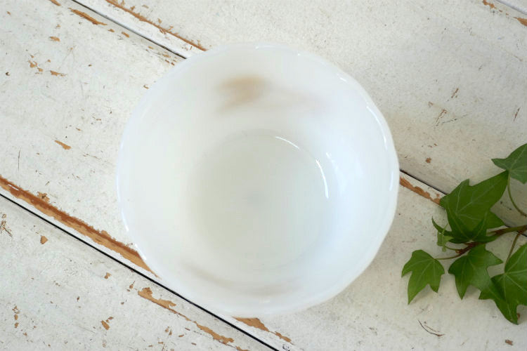 FireKing ファイヤーキング Wheat ウィート 小麦柄 ミルクガラス製 カスタードカップ 食器 USA