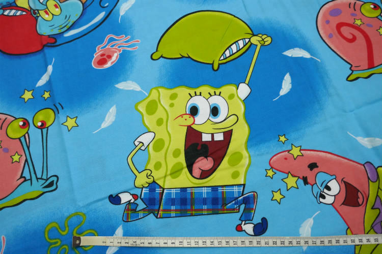 スポンジボブ ビキニタウン パトリック ゲイリー イカルド 海 ユーズドシーツ ベッドシーツ(フラットタイプ)
