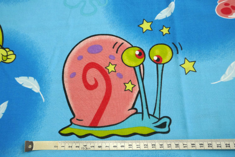 スポンジボブ ビキニタウン パトリック ゲイリー イカルド 海 ユーズドシーツ ベッドシーツ(フラットタイプ)