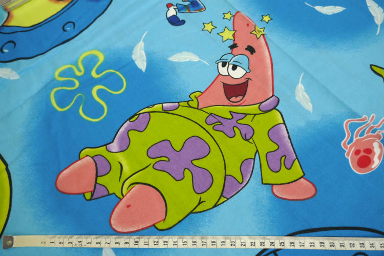 スポンジボブ ビキニタウン パトリック ゲイリー イカルド 海 ユーズドシーツ ベッドシーツ(フラットタイプ)