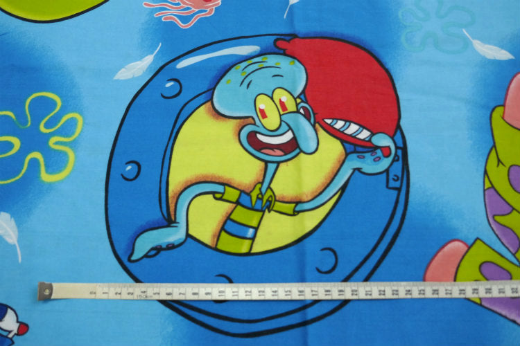 スポンジボブ ビキニタウン パトリック ゲイリー イカルド 海 ユーズドシーツ ベッドシーツ(フラットタイプ)