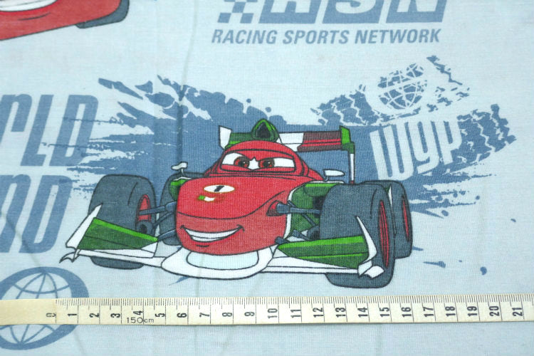 CARS カーズ 2  ワールドグランプリ World Grand Prix  ライトニング マックィーン レース 車 ユーズドシーツ ベッドシーツ(フラットタイプ)