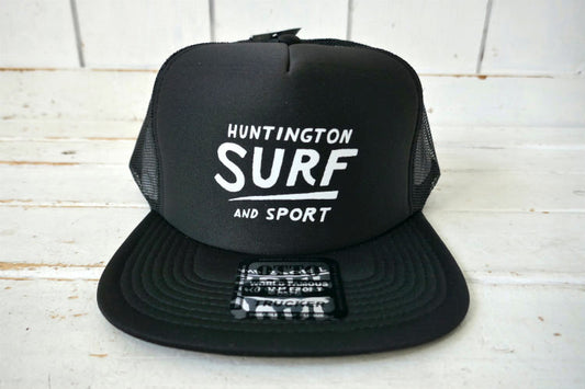 HUNTINGTON SURF AND SPORT ハンティントン サーフ&スポーツ HSS カリフォルニア サーフィン ブラック トラッカーハット