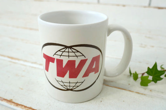 TWA トランスワールド航空 飛行機 ノベルティ 航空会社 ヴィンテージ マグカップ 食器 USA