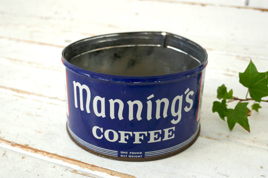 Manning's COFFEE ブリキ製 ヴィンテージ コーヒー缶 ティン缶 USA サンフランシスコ カリフォルニア