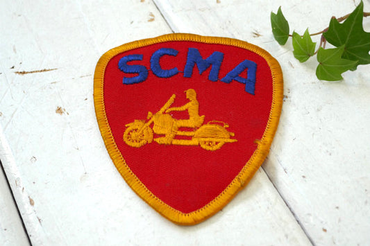 SCMA カリフォルニア モーターサイクル Southern California Motorcycle ヴィンテージ ワッペン 刺繍 USA バイク ハーレーダビッドソン