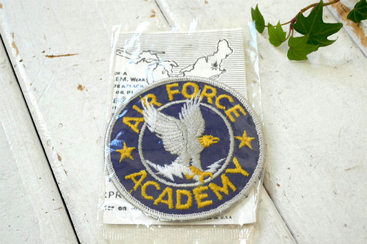 AIR FORCE ACADEMY イーグル 空軍 ミリタリー ヴィンテージ 刺繍 ワッペン パッケージ付き 1960〜1970s USA