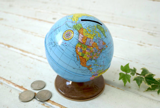 OHIO ART オハイオアート社 地球儀 ヴィンテージ コインバンク 貯金箱 USA インテリア雑貨 ミッドセンチュリー デザイン 1950~1960年代