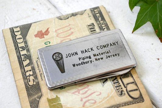 JOHN HACK COMPANY アドバタイジング ビンテージ 折り畳み ポケットナイフ マネークリップ USA