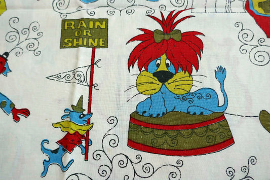 Penny Circus Big Top サーカス ピエロ 動物 アニマル 60's ヴィンテージ ピローケース 枕カバー USA