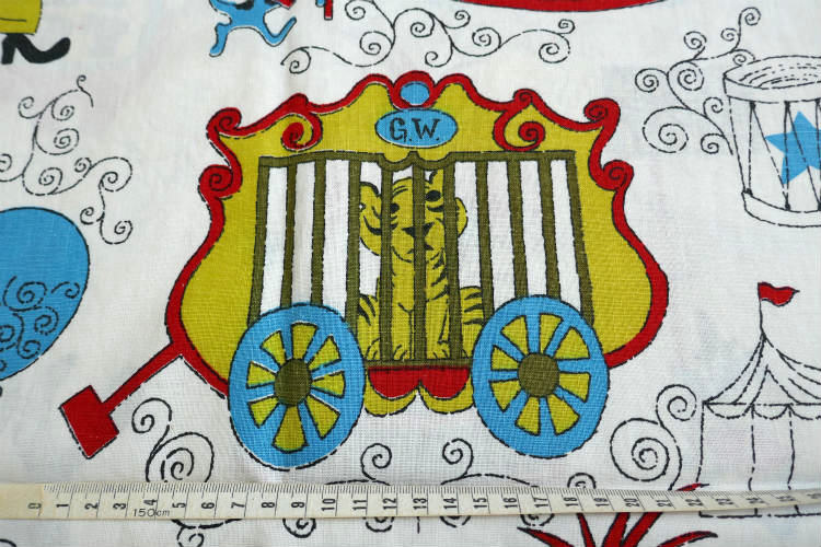 Penny Circus Big Top サーカス ピエロ 動物 アニマル 60's ヴィンテージ ピローケース 枕カバー USA