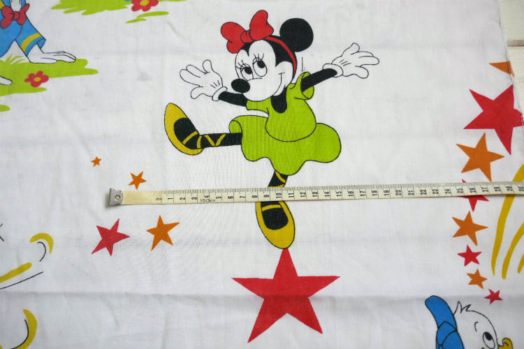 レア物 ミッキー&フレンズ モーティ フェルディ ドナルドダック プルート グーフィー 星 スター柄 70's ヴィンテージ ユーズドシーツ(ボックスタイプ) USA
