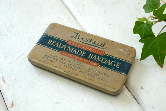 First aid WATERPROOF READYMADE BANDAGE ファーストエイド OLD ヴィンテージ ブリキ缶 MADE IN U.S.A.