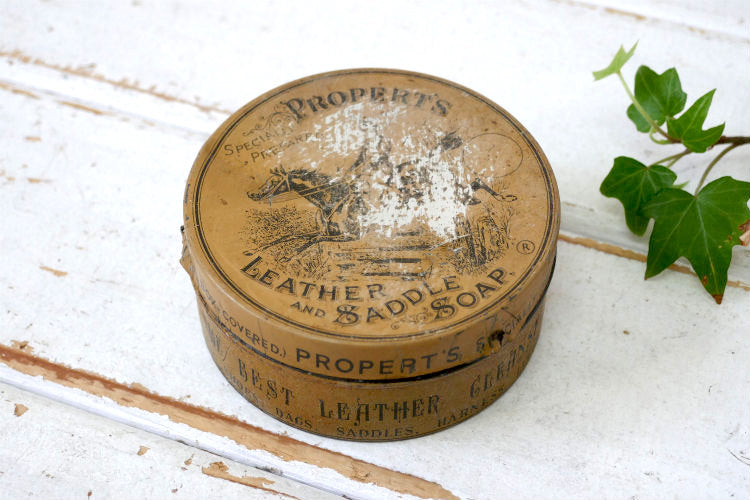 PROPERT'S プロパーツ 1930s LEATER AND SADDLE SOAP サドルソープ ヴィンテージ ティン缶 イギリス製 英国 ENGLAND