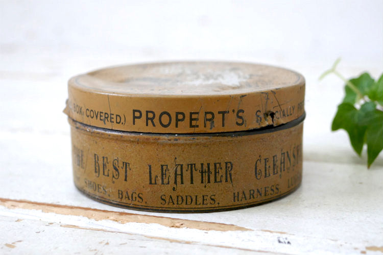 PROPERT'S プロパーツ 1930s LEATER AND SADDLE SOAP サドルソープ ヴィンテージ ティン缶 イギリス製 英国 ENGLAND