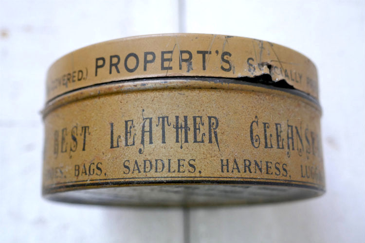 PROPERT'S プロパーツ 1930s LEATER AND SADDLE SOAP サドルソープ ヴィンテージ ティン缶 イギリス製 英国 ENGLAND