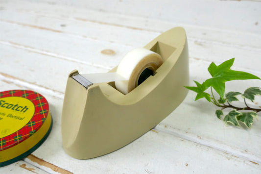 Scotch 3M スコッチ レトロ ベージュ 70's ヴィンテージ テープカッター テープディスペンサー ステーショナリー USA