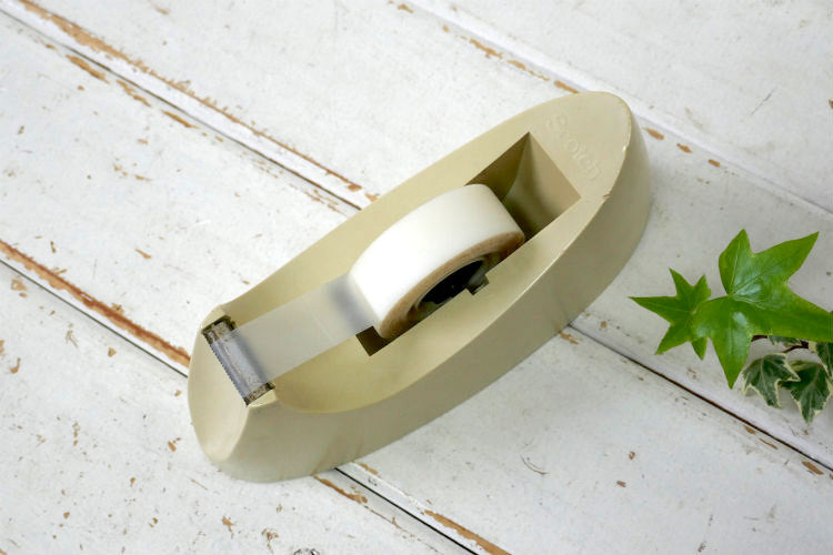 Scotch 3M スコッチ レトロ ベージュ 70's ヴィンテージ テープカッター テープディスペンサー ステーショナリー USA