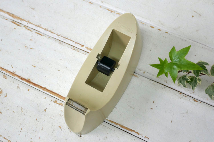 Scotch 3M スコッチ レトロ ベージュ 70's ヴィンテージ テープカッター テープディスペンサー ステーショナリー USA