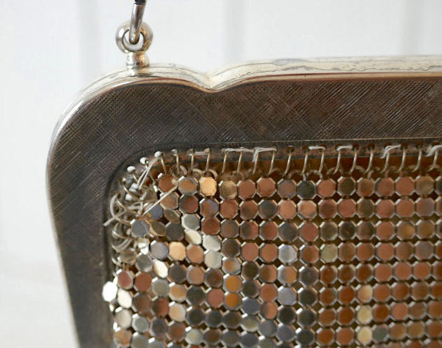Park Lane Genuine Regal Mesh メタル製 シルバートーン 60's ヴィンテージ メッシュバッグ パーティーバッグ ハンドバッグ