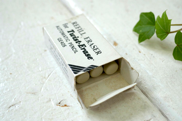 Pentel Co. QE405 ぺんてる シャープペンシル用 替え消しゴム スペア消しゴム 紙箱 パッケージ ステーショナリー USA