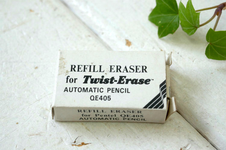 Pentel Co. QE405 ぺんてる シャープペンシル用 替え消しゴム スペア消しゴム 紙箱 パッケージ ステーショナリー USA
