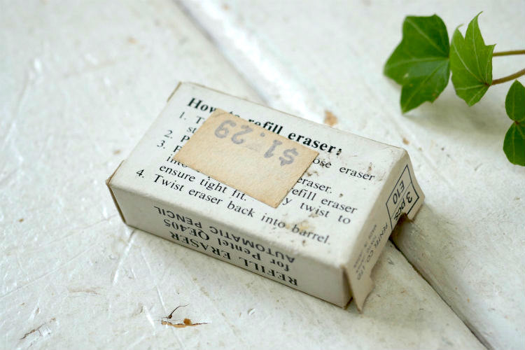 Pentel Co. QE405 ぺんてる シャープペンシル用 替え消しゴム スペア消しゴム 紙箱 パッケージ ステーショナリー USA